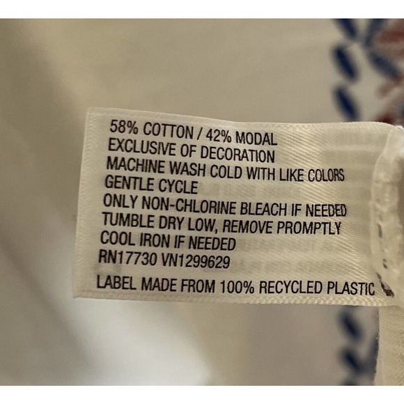 Knox Rose Short Sleeve Raw Edge Shirt Womens Size XXL White Embroidered Bug Fly - Picture 5 of 8